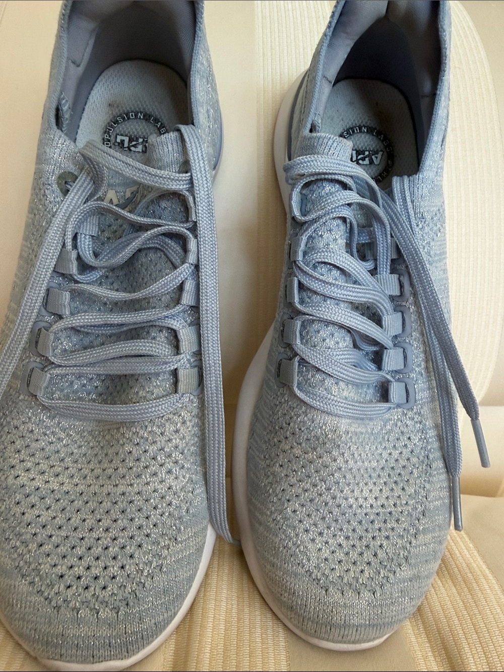 APL Light Grey Knit Women's Athletic Sneakers